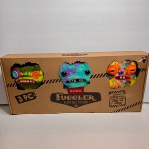 NWT Fuggler 9" Laboratory Misfits Plush 3pk. Button eyes and real looking teeth